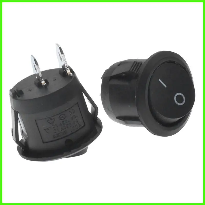10pcs Rocker Switch Переключатель 12 В светодиодный светодиодный автомобиль автомобиль Auto Boat круглый/выключен SPST