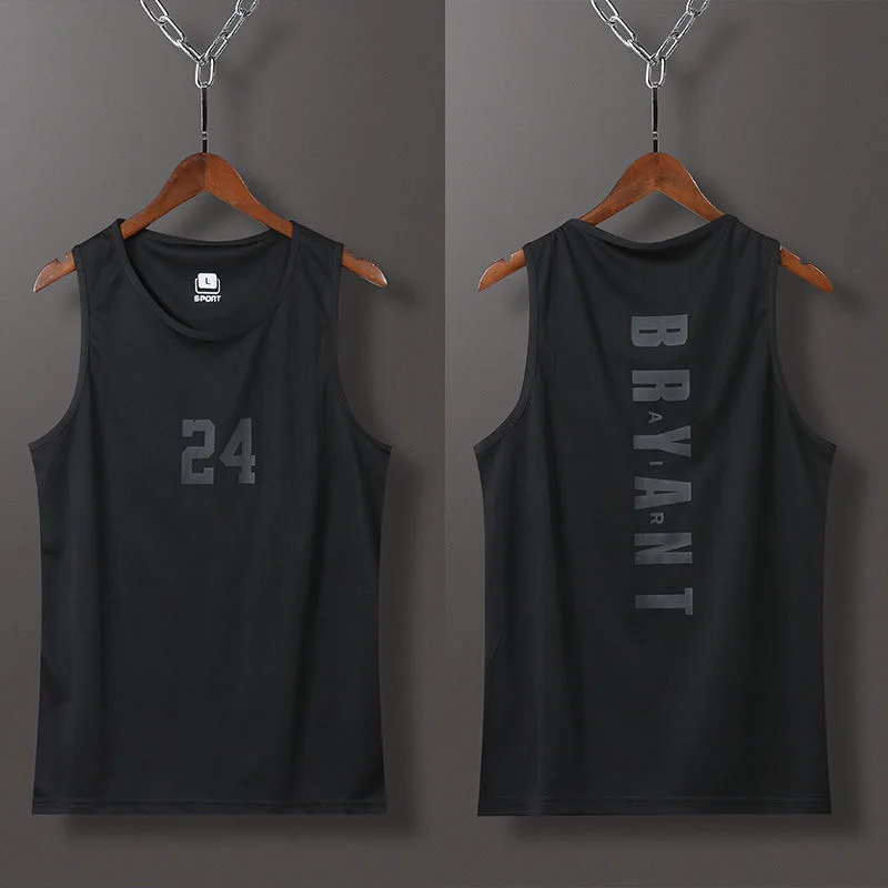 Men's fitness vest Basketball summer Breathable quick drying T-shirt sports wicks sweat loose training muscles