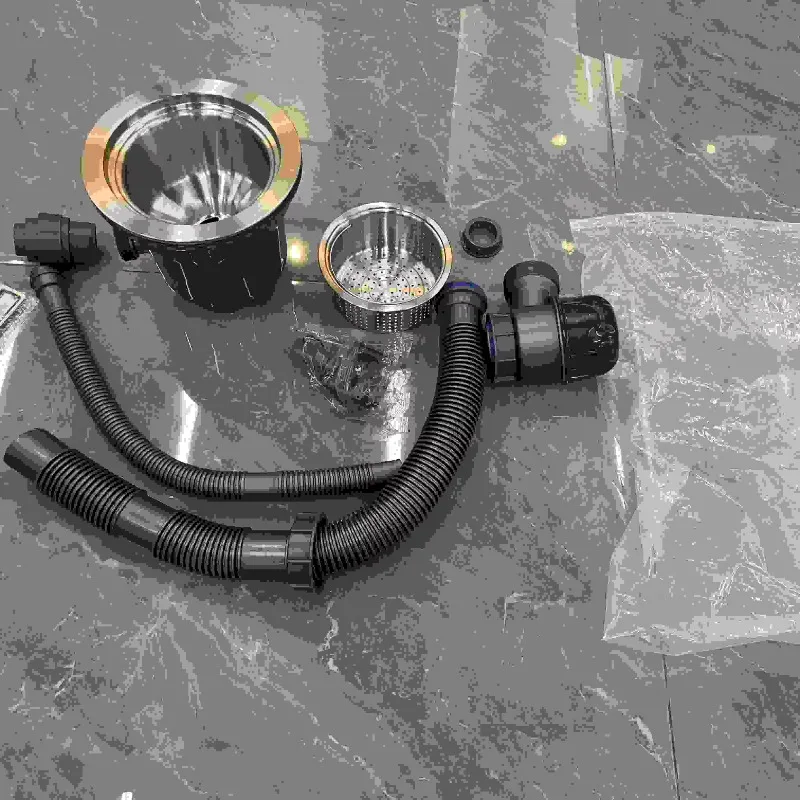 デザインキッチンバスルームシンク排水セットクロームポリッシュ-abs-プラスチック真鍮ステンレス鋼フィルター