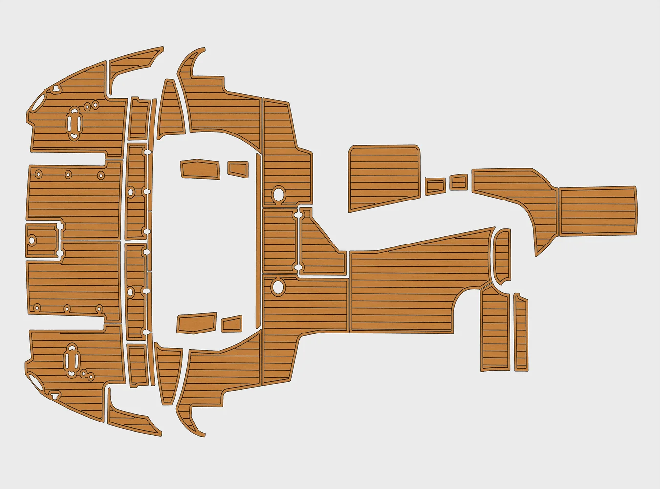 

2015 Regal 46 Sport Coupe 1/4 дюйма, 6 мм, пена EVA, нескользящий морской коврик из тикового дерева из ПВХ, морской ковер, морской пол