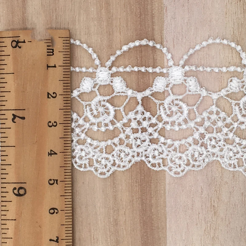 29 ياردة أسود أبيض للذوبان في الماء البوليستر الدانتيل تقليم الجوف خارج أشرطة النسيج DIY بها بنفسك فستان الملابس تنورة حافة الملحقات