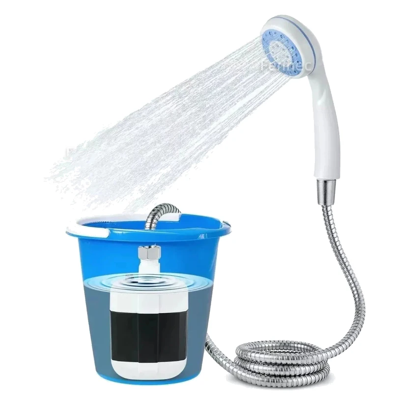 

Outdoor Camping Shower Portable Camping Shower Pump Rechargeable Shower Head Water Pump Washer for Camping Hiking Traveling
