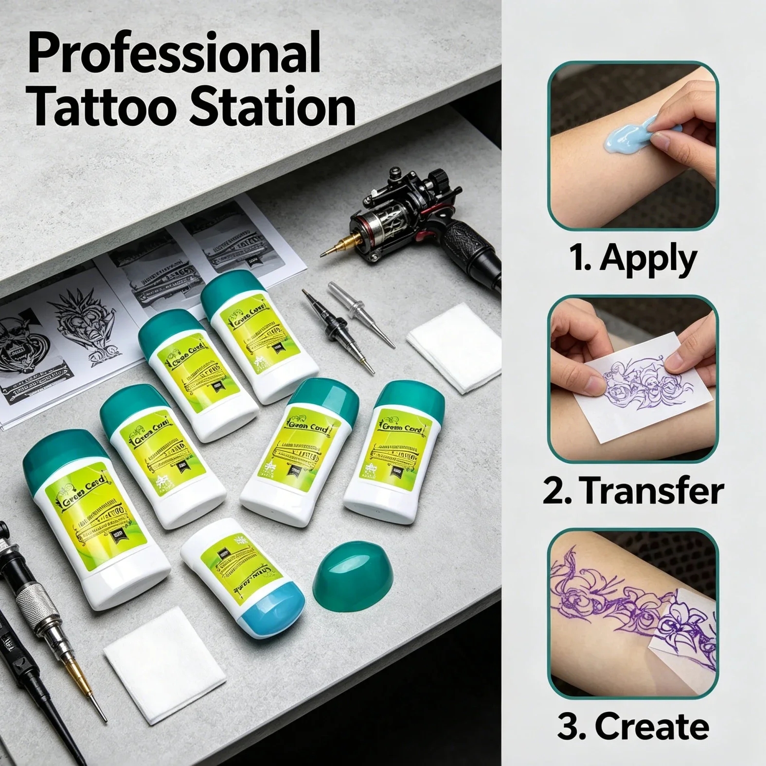 NARKASY Tattoo Transfer Cream Professional Tattoo Stencil Skin Transfer Paste Blue High Quality Transfer Gel Tattoo Accessories