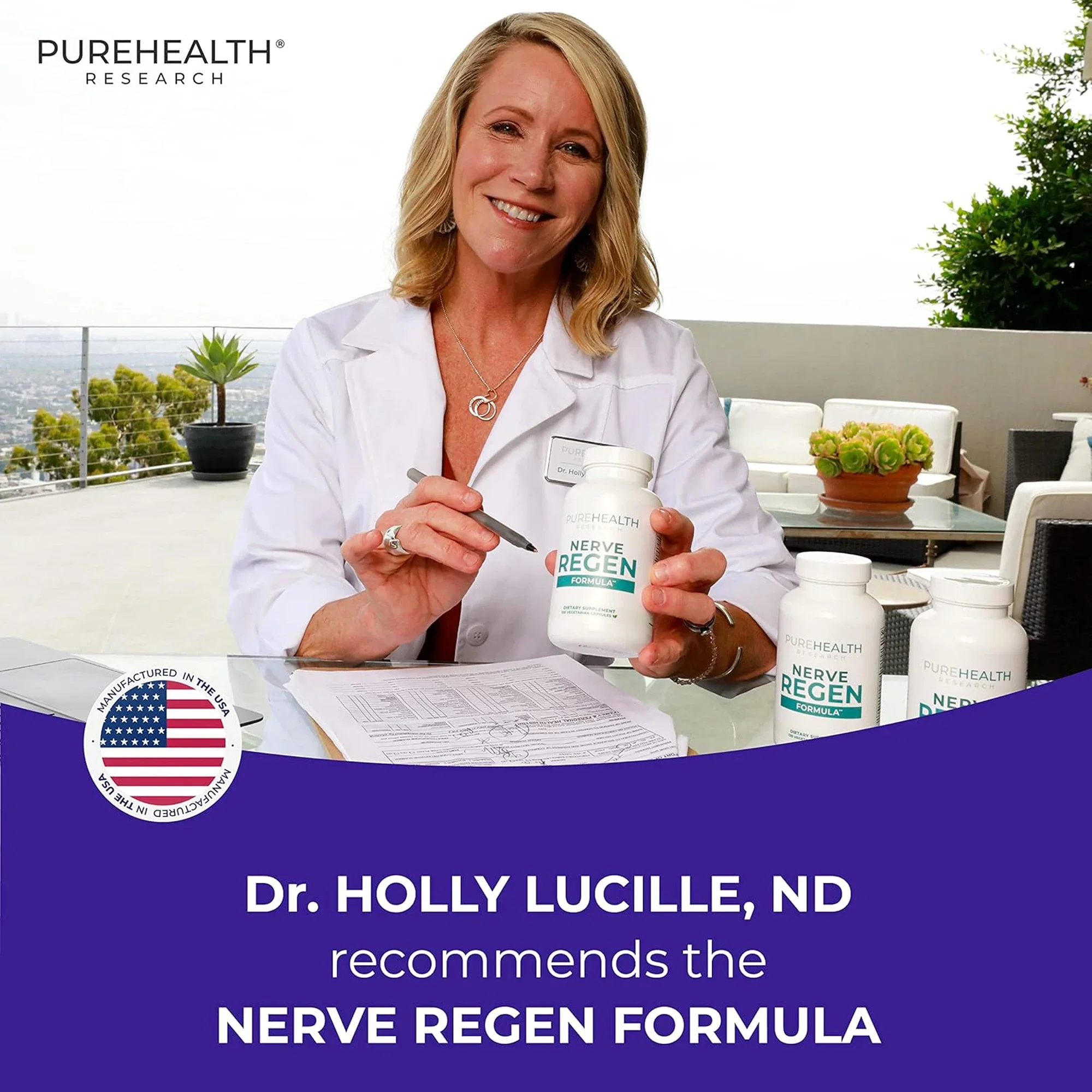 Nerve Regen Supplement Capsules - Neuropathy, Nervous System Health - Acetyl L-carnitine HCI, Benfotiamine, Alpha-lipoic Acid