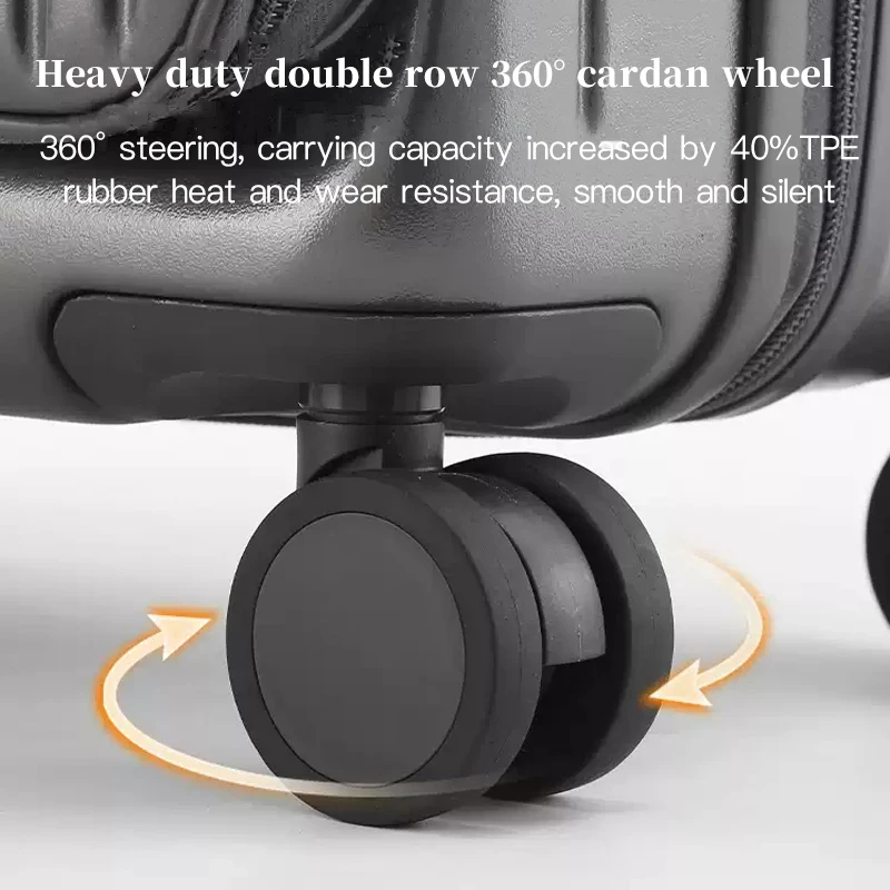 SUSHIMU Trolley Case Travel Suitcase Boarding Case Password Box Suitcase Portable Wheel Rolling Luggage Bag Front opening