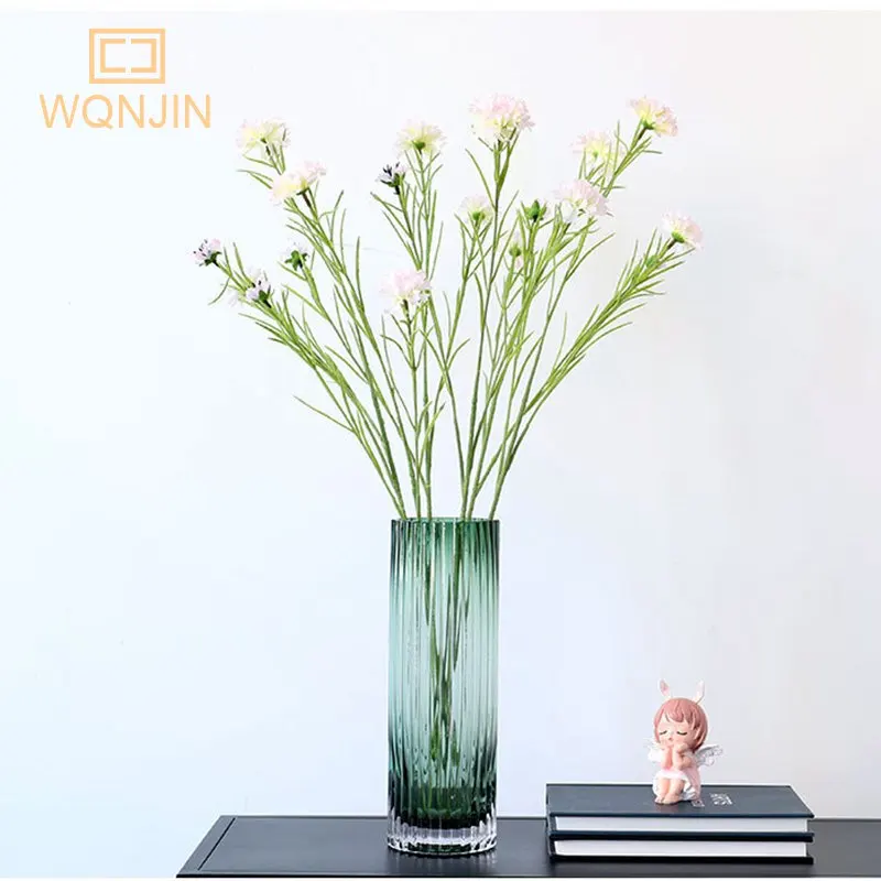 1PCS Nordic Blau Lange Zweig Sternen Kornblume Seide Künstliche Blumen Hause Hochzeit Party Dekoration Flore Fleurs Artificielles – Detail 4