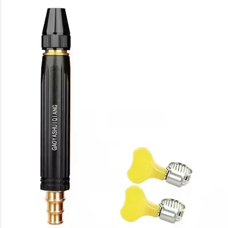 Black Diamond Direct Spray Car Wash Water Gun for Home and Garden, High-Pressure Plastic Water Gun with Copper-Plated Nozzle, Bl