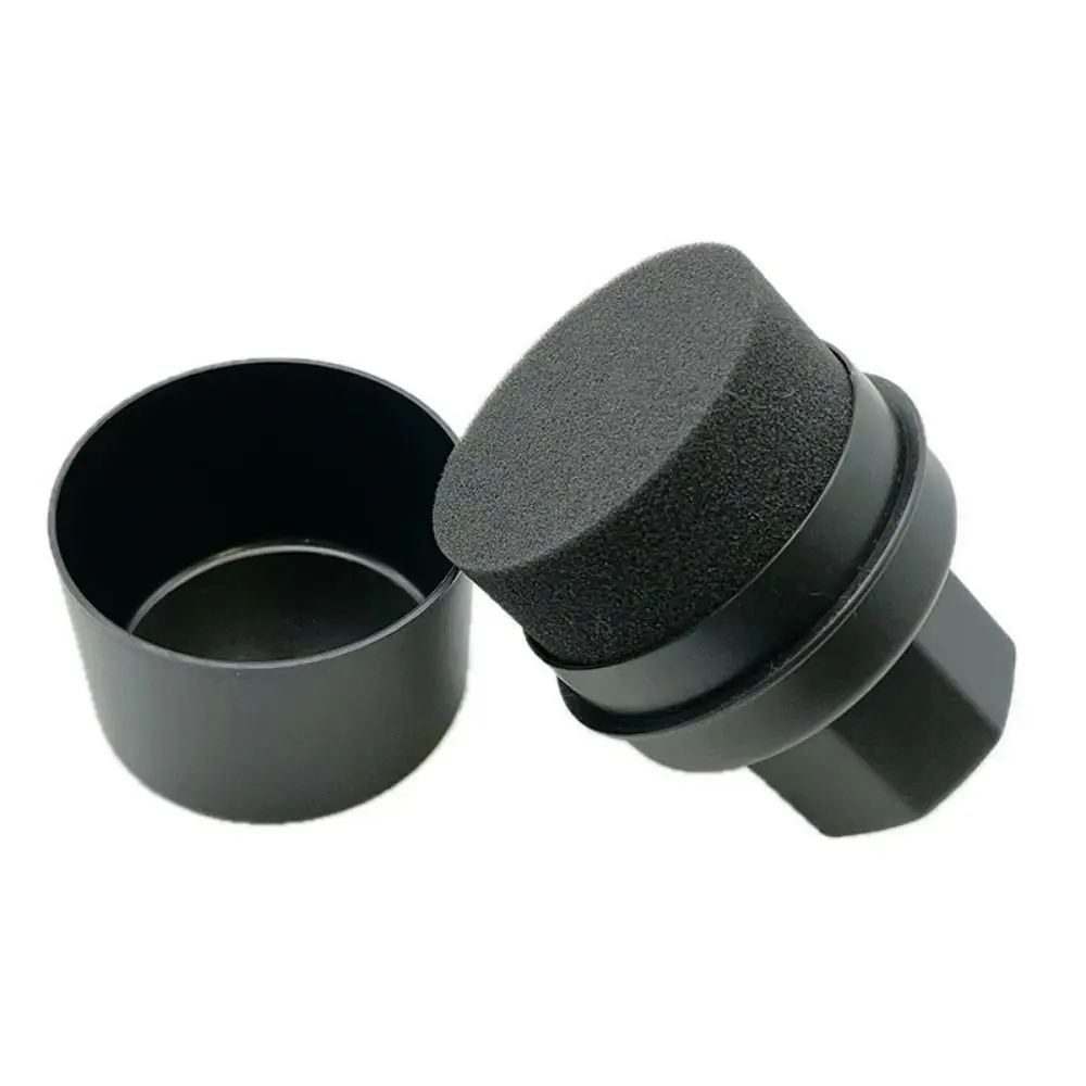 With Lid Car Tire Waxing Sponge Anti-slip Handle Easy Waxing Tire Dressing Applicator Curved Shaped Reusable Tire Cleaning Tools