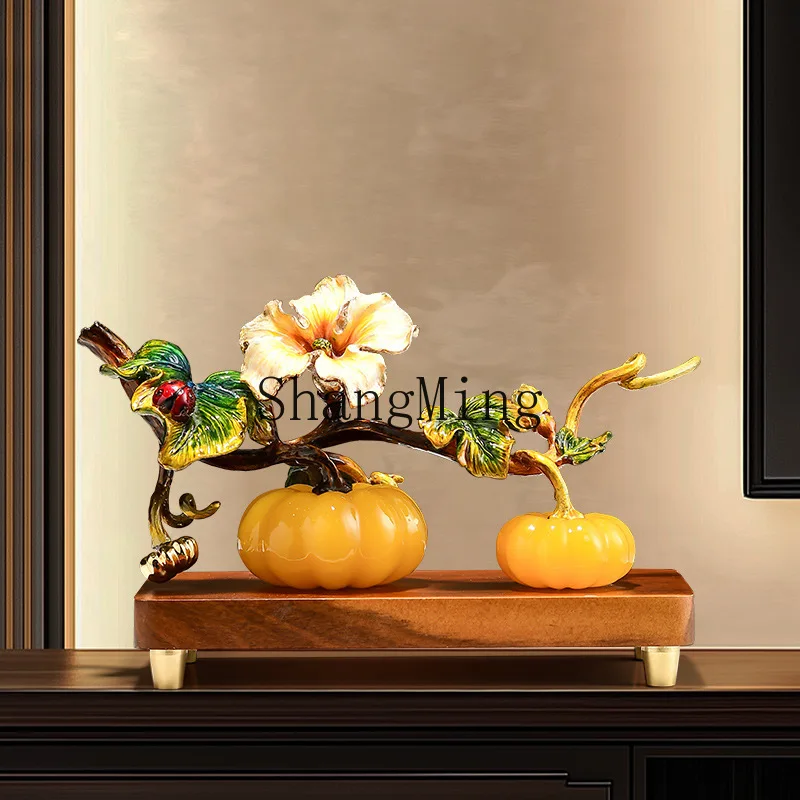 

ZYY изысканное высококачественное домашнее эмалированное украшение в виде тыквы, новое китайское украшение для гостиной