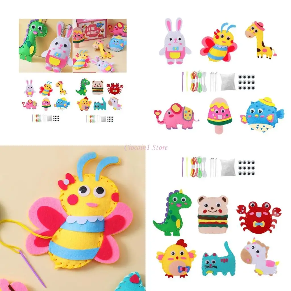 

Y1UB Childrens No Sew Welce Make Set с разноцветными узорами дизайн DIY Charm