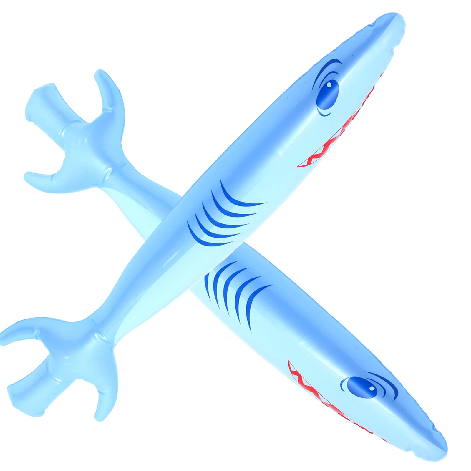 2pcs Inflatable Pirate Swords Shark Shaped Pvc For Halloween Party Role Cosplay Props Balloon Playthings