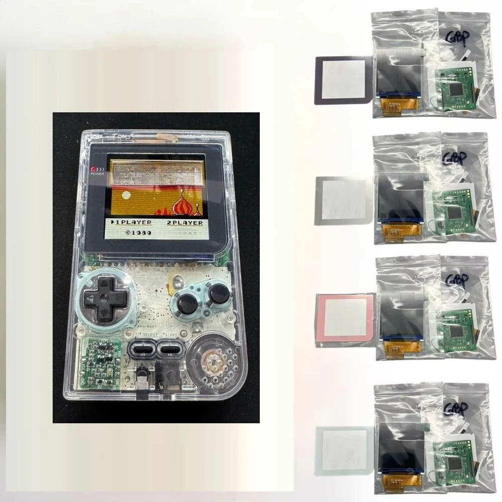 2.6-inch Original Size IPS Highlight Brightness LCD Screen Kits For Gameboy Pocket GBP LCD Sets Support Multiple Display Styles