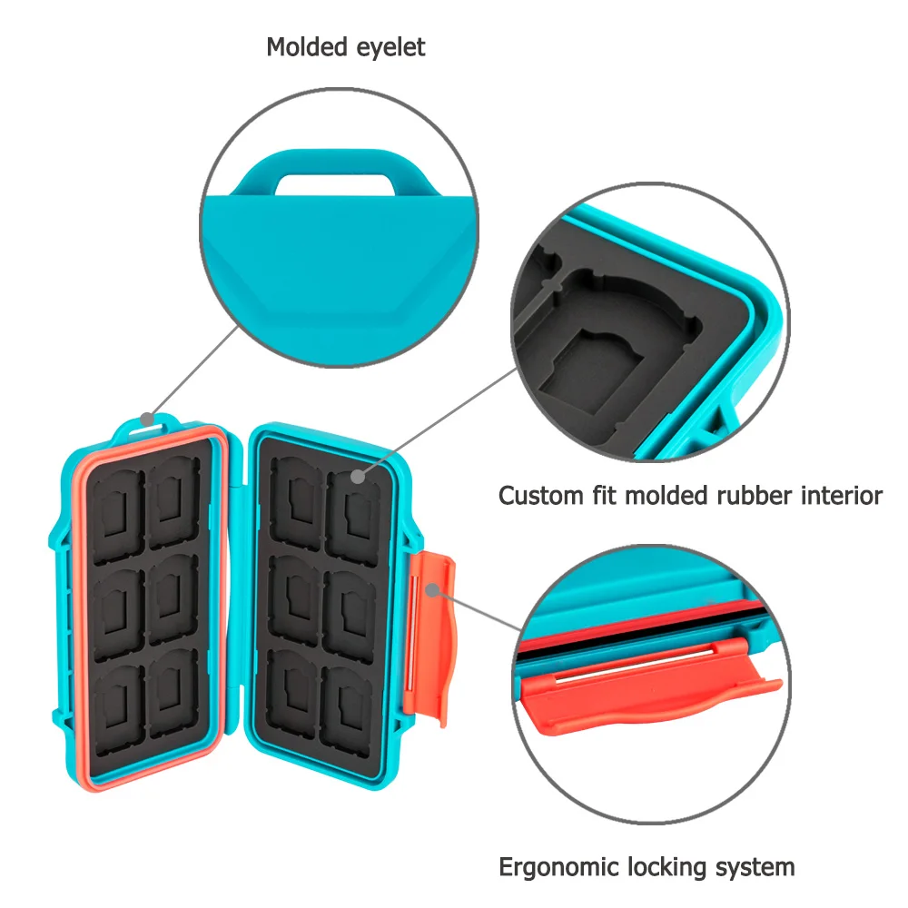 24 Slots Game Card Case for Nintendo Switch Micro SD Card Case Holder Storage Box Organizer Waterproof Durable Shell Seal Ring