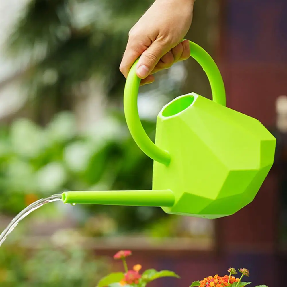 1.5L Diamond Shape Watering Can Long Spout Water Pot Thicken Plastic Watering Bottle Plant Sprayer for Garden Supplies