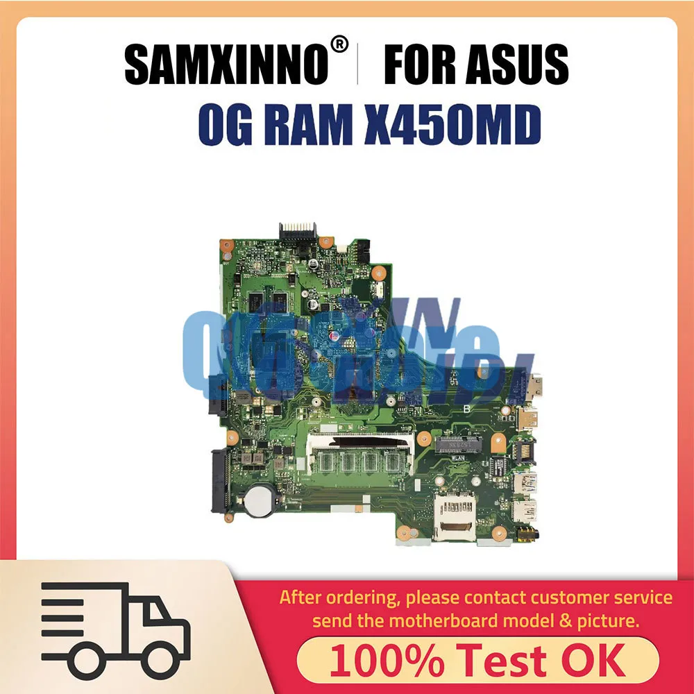 Notebook Mainboard For Asus X450MJ X452M X450MD X450M Laptop Motherboard With N2840 N3540 CPU 0G RAM GT920M Fully tested OK