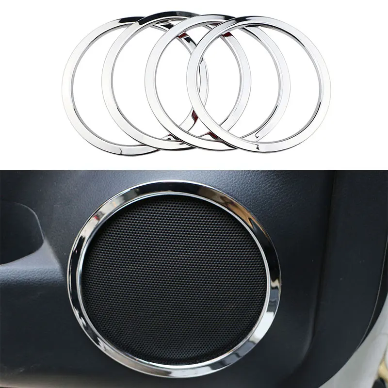 Car Door Radio Speaker Ring for Nissan X-Trail Xtrail T32 Rogue 2014 - 2022 4Pcs ABS Stereo Cover Circle Sticker Accessories