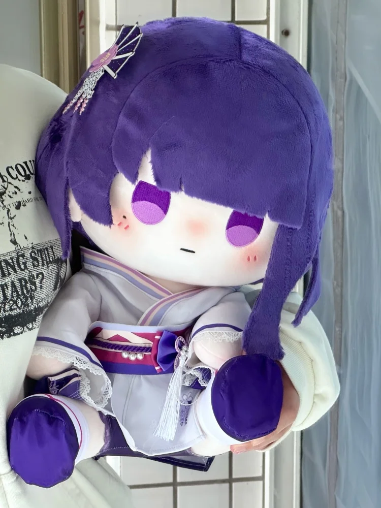 40 سنتيمتر Genshin تأثير رايدن شوغون القطن القطيفة الدمى عروسة كارتون لينة محشوة Kawaii غرفة ديكور لطيف هدية عيد ميلاد