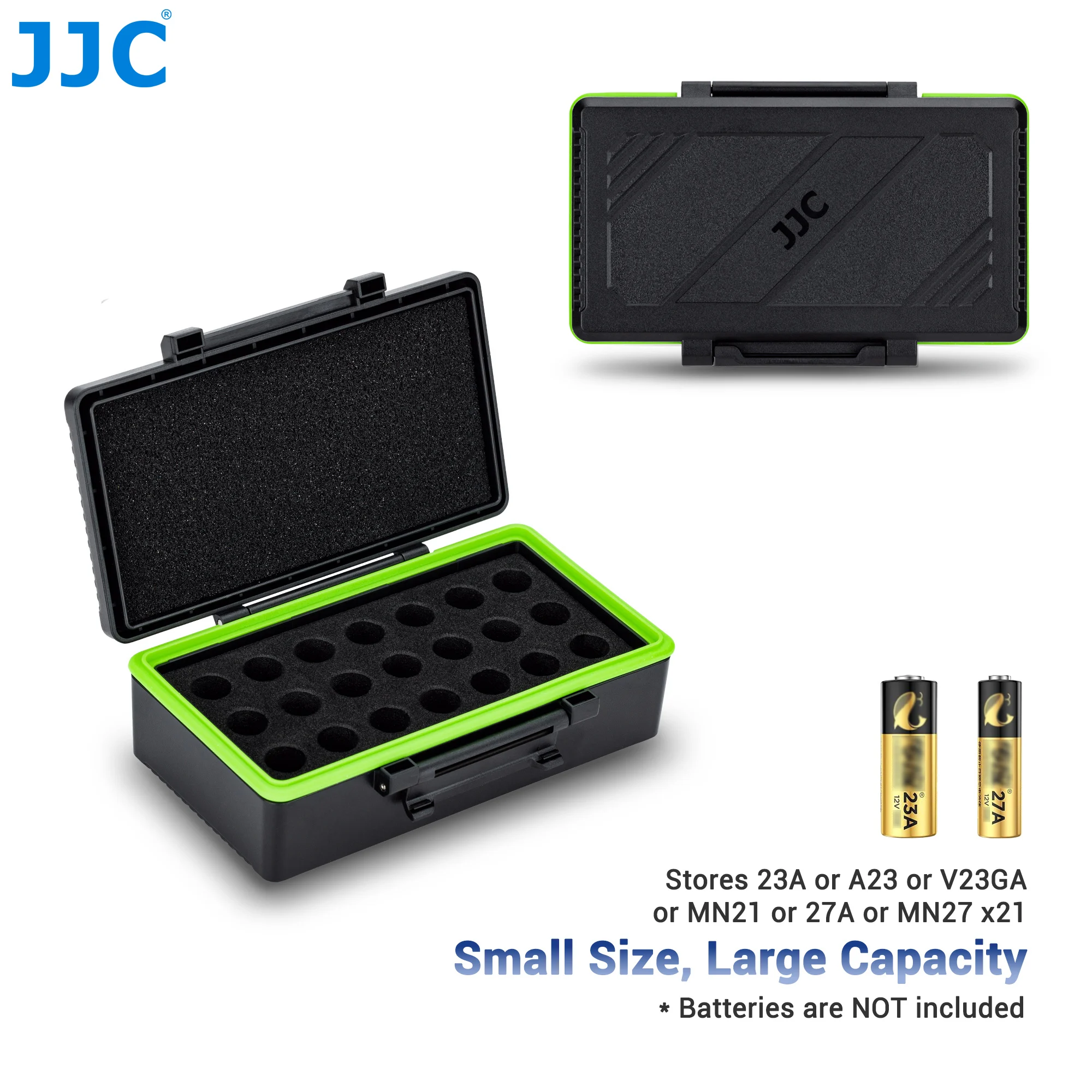 JJC A23 Battery Case Holder Box Battery Storage Holder for 21x 23A A23 VA23GA MN21 V23GA 27A VA27GA A2 MN2 V27GA Batteries