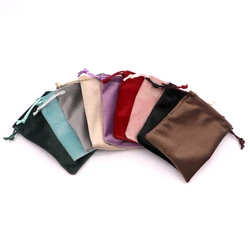 5pcs/lot Jewelry Packaging Soft Velvet Drawstring Bag Reusable Cosmetics Ornament Collection Bag Eco-friendly GIft Pouches