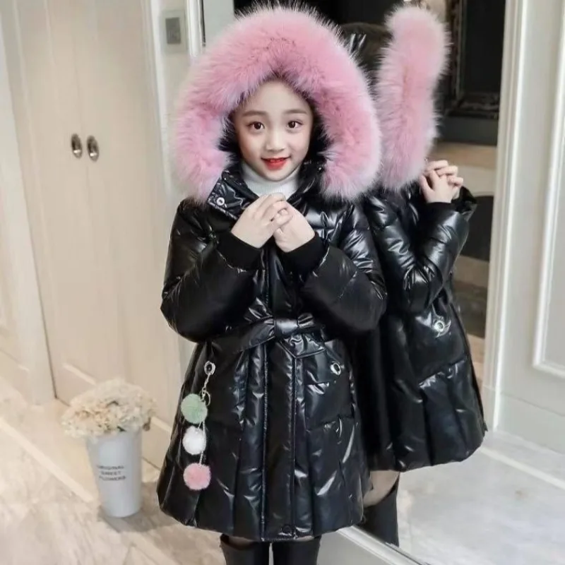 

Girls' Thermal Insulated Glossy Cotton Puffer Jacket for 912 Years Winter Outerwear Heavyweight Mid LengthTrendy Design