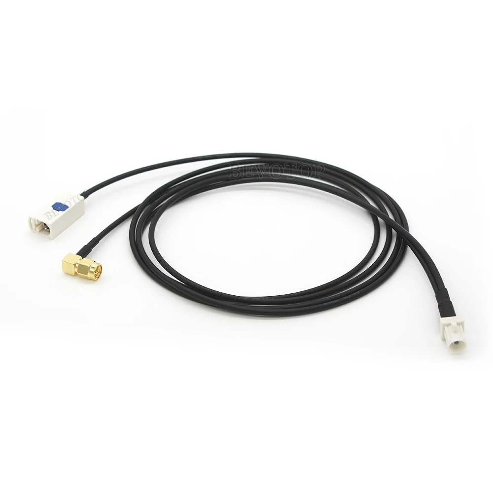 1*Fakra B Male Plug to 1*Fakra B Female &1*SMA Male Connector 50 Ohm Splitter Y Shape RG174 RF Coaxial Cable for GPS Navigation