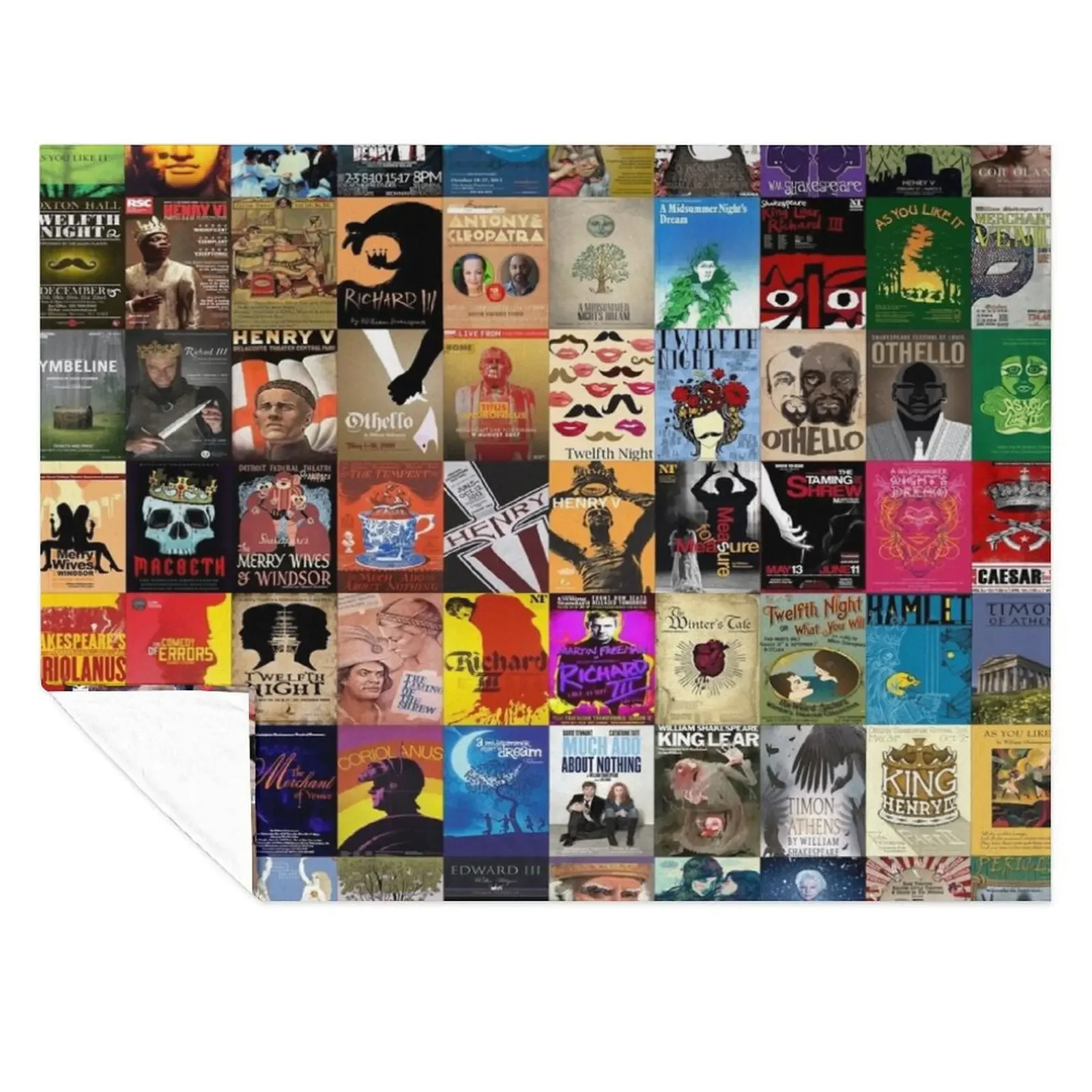 

Shakespeare Plays Throw Blanket funny gift Luxury Brand blankets and throws Cute Plaid Blankets