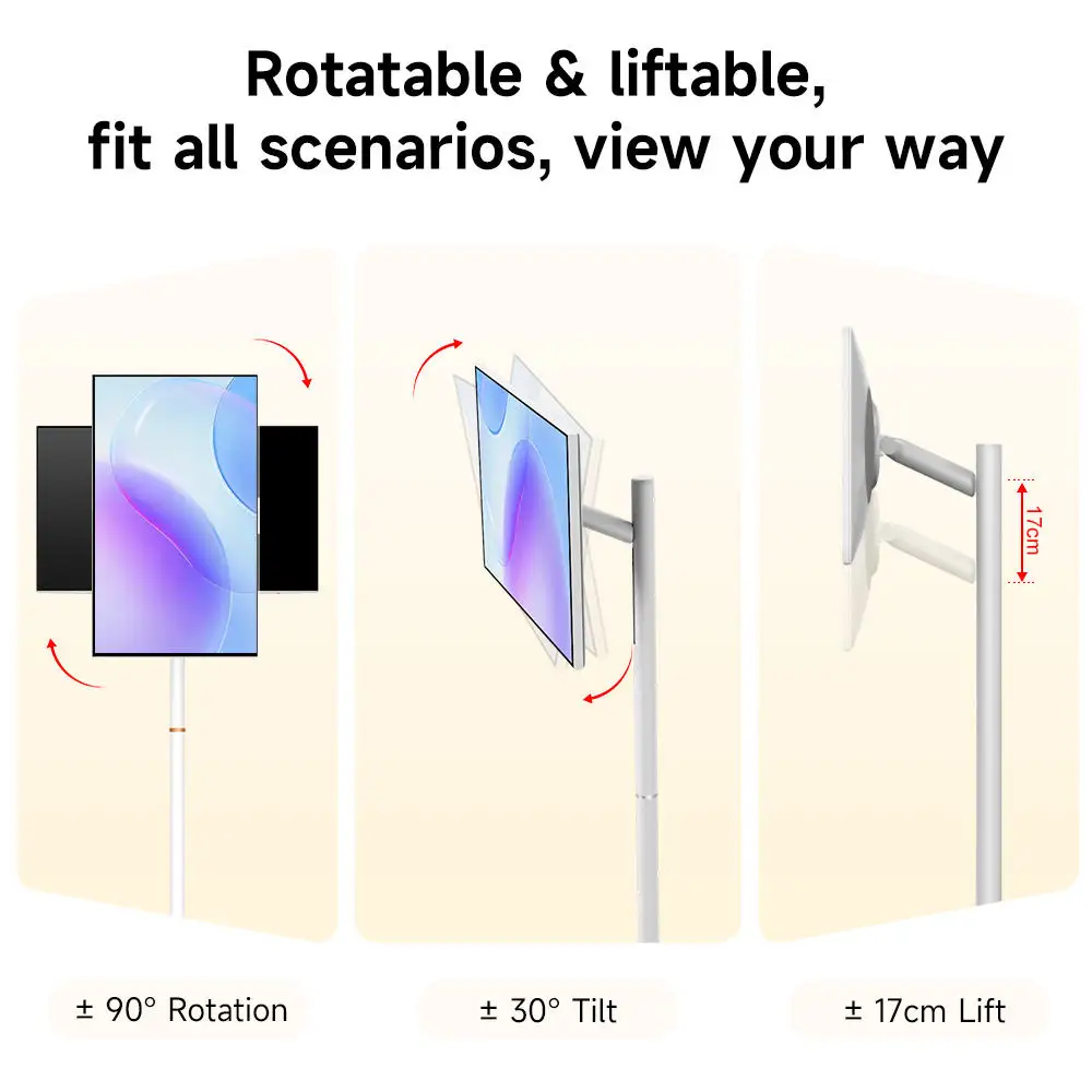 24-Inch LED 1080p Full HD 10-Point Touch Screen Android 12 Smart TV with 5MP Battery Operated Portable