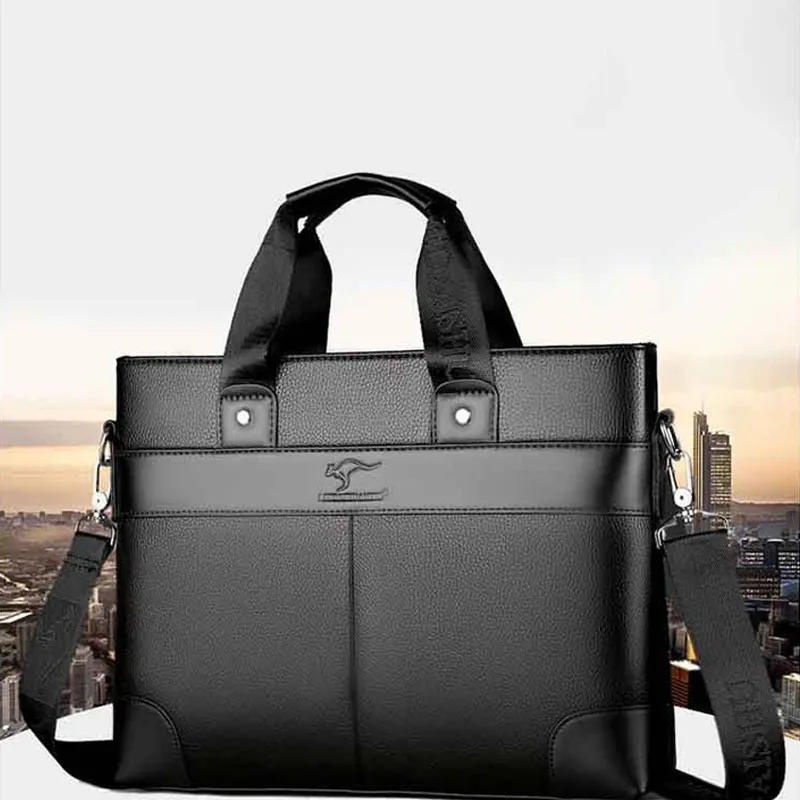 Business Men's Briefcase High Quality Totes Leather Men Laptop Handbags Messenger Bags For Male