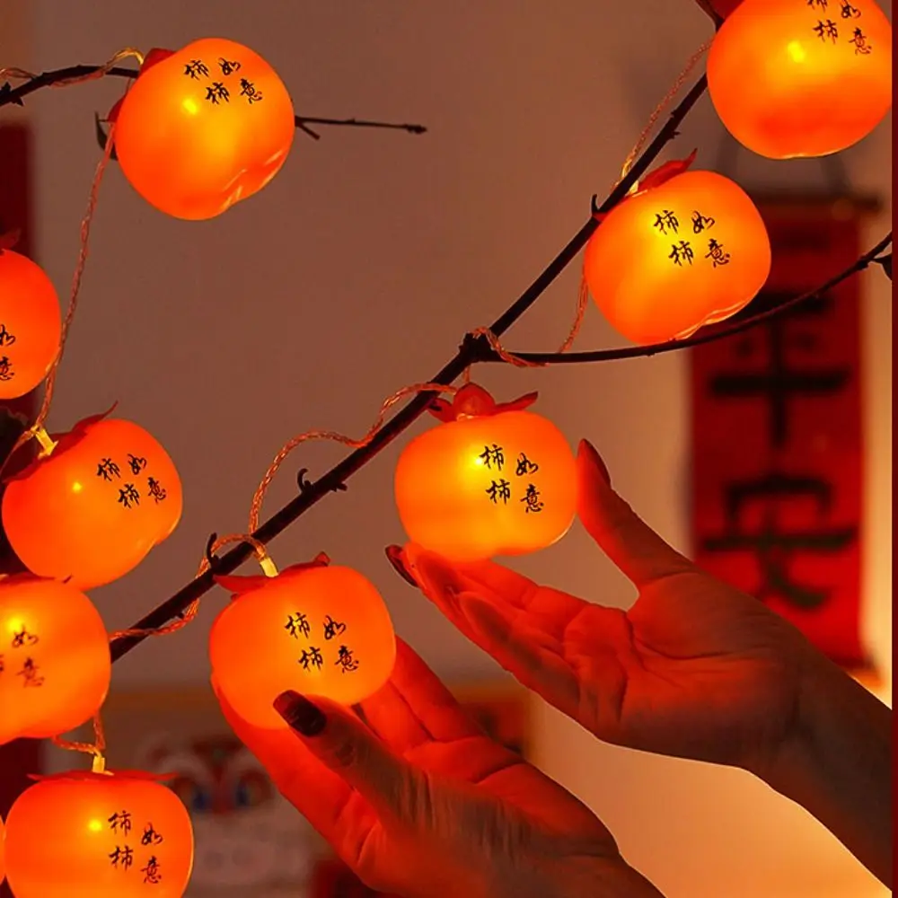 Waterproof LED Ruyi Lights Super Bright LED 20 Red Lanterns USB Powered Durable Persimmon Light New Year Decoration