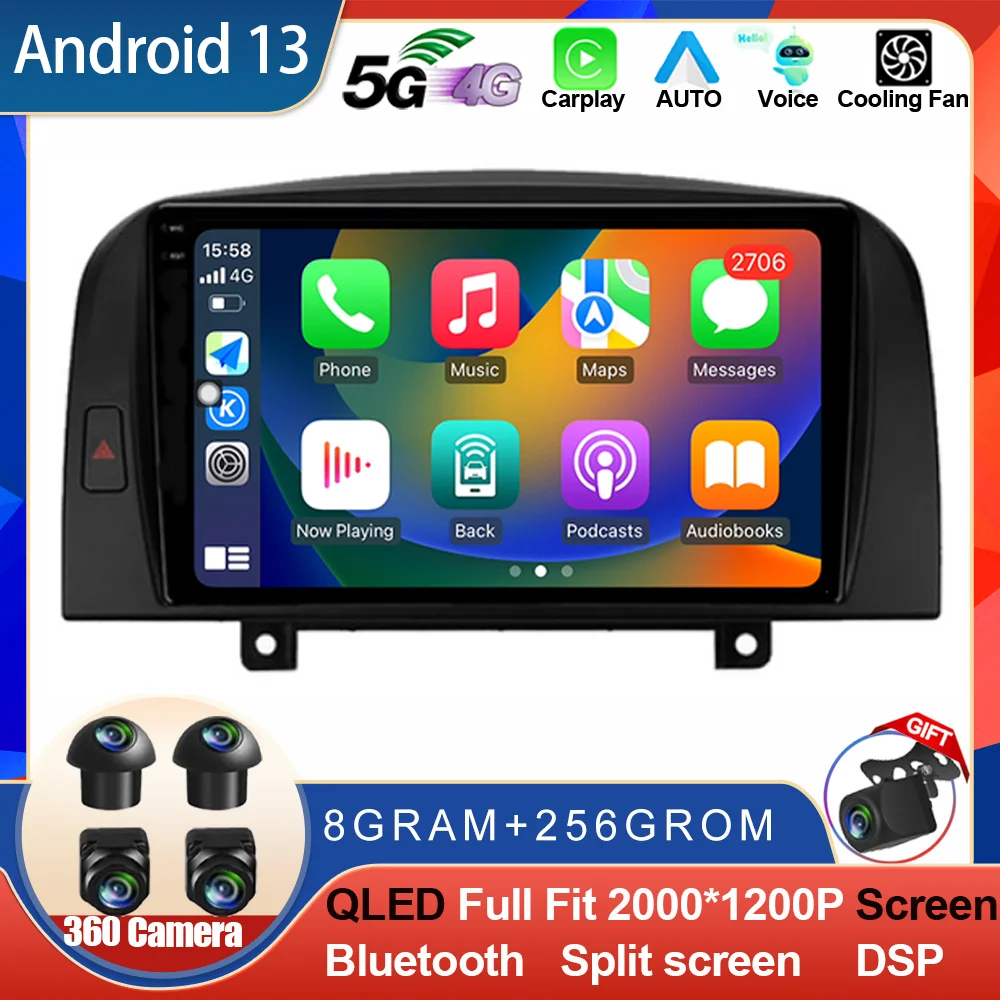 

Android 13 For Hyundai SONATA NF 2004 - 2008 Car Radio Bluetooth Player Video Carplay Multimedia Autoradio Head Unit GPS Stereo