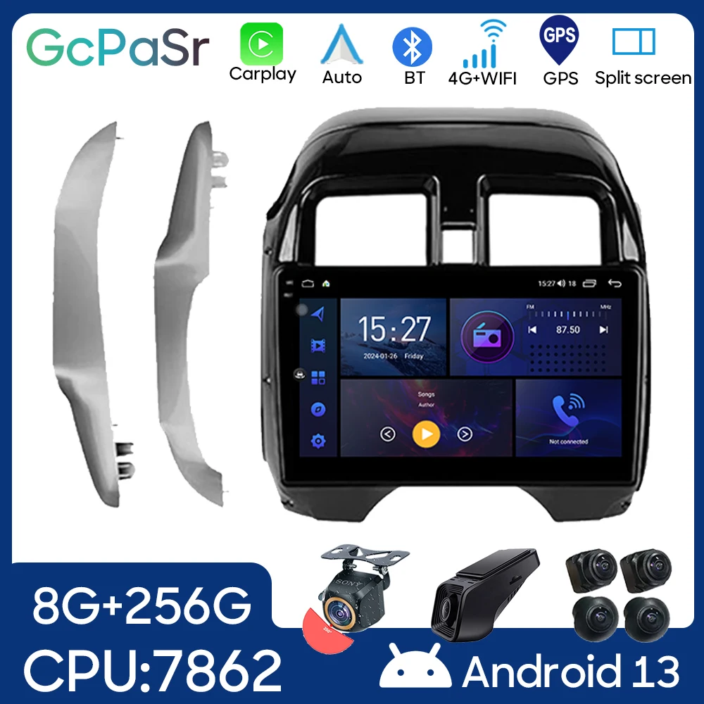 

For Nissan Latio N17 2014 - 2016 RHD Car Radio Android Auto GPS Navigation Multimedia Video Player Stereo 5G WIFI BT No 2din DVD