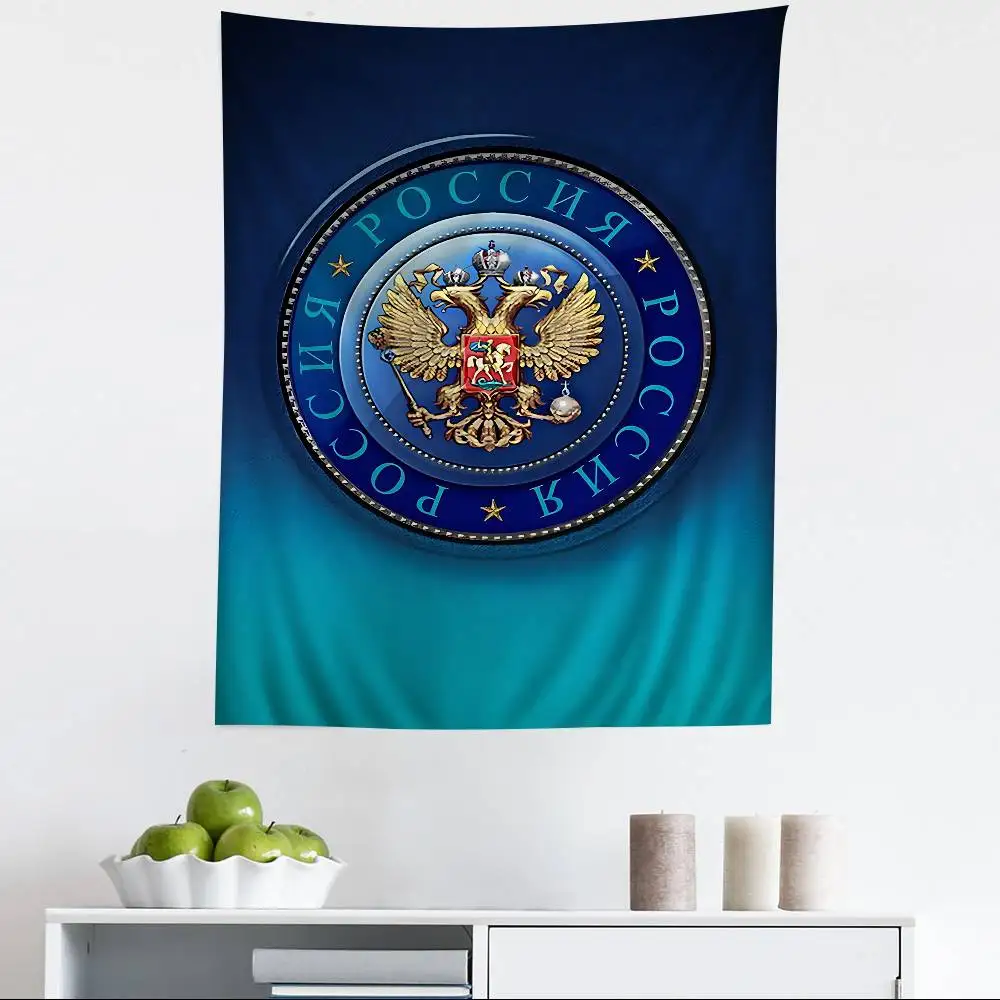 R-Russian Flag Anime Tapestry Hanging Tarot Hippie Wall Rugs Dorm Wall Hanging Sheets