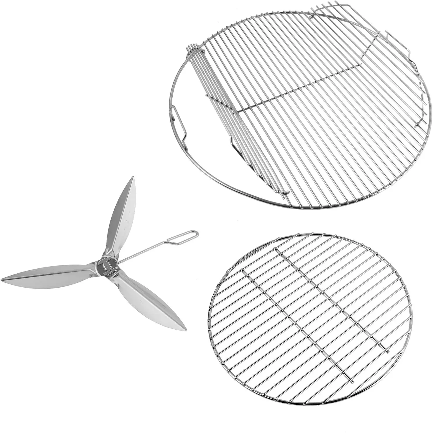 

22.5" Charcoal Grill Grates, Compatible with Weber Kettle and Master-Touch Models, Easy-Clean System