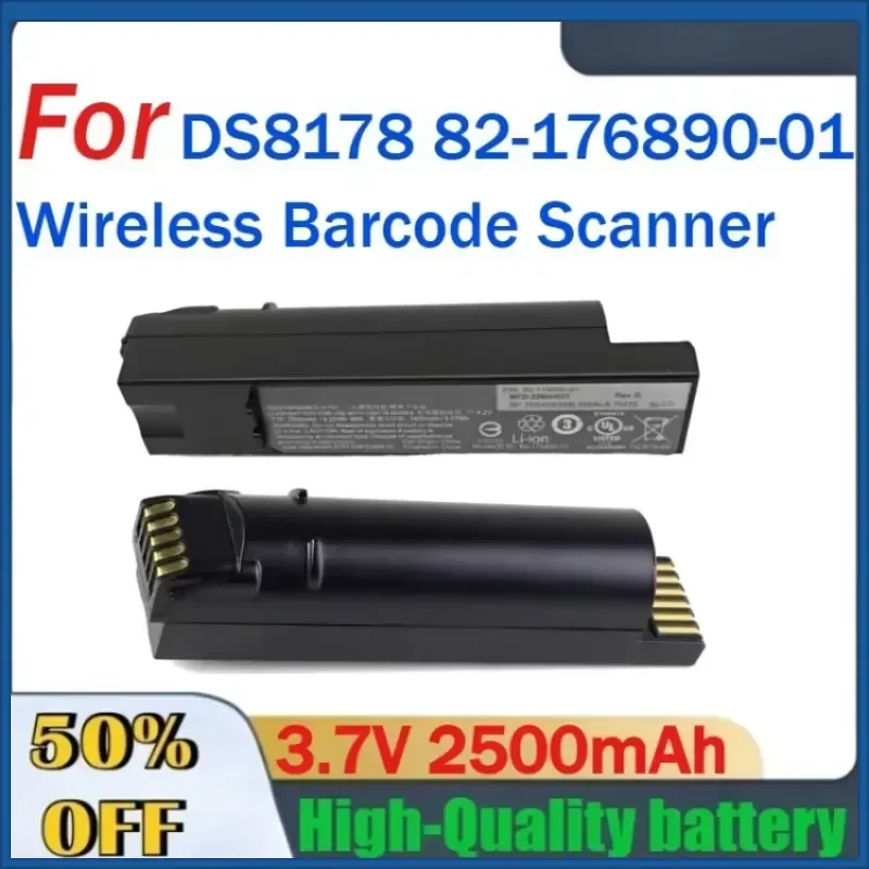 3.7V 2500mAh Replaceable Battery for DS8178 82-176890-01 Wireless Barcode Scanner In Stock