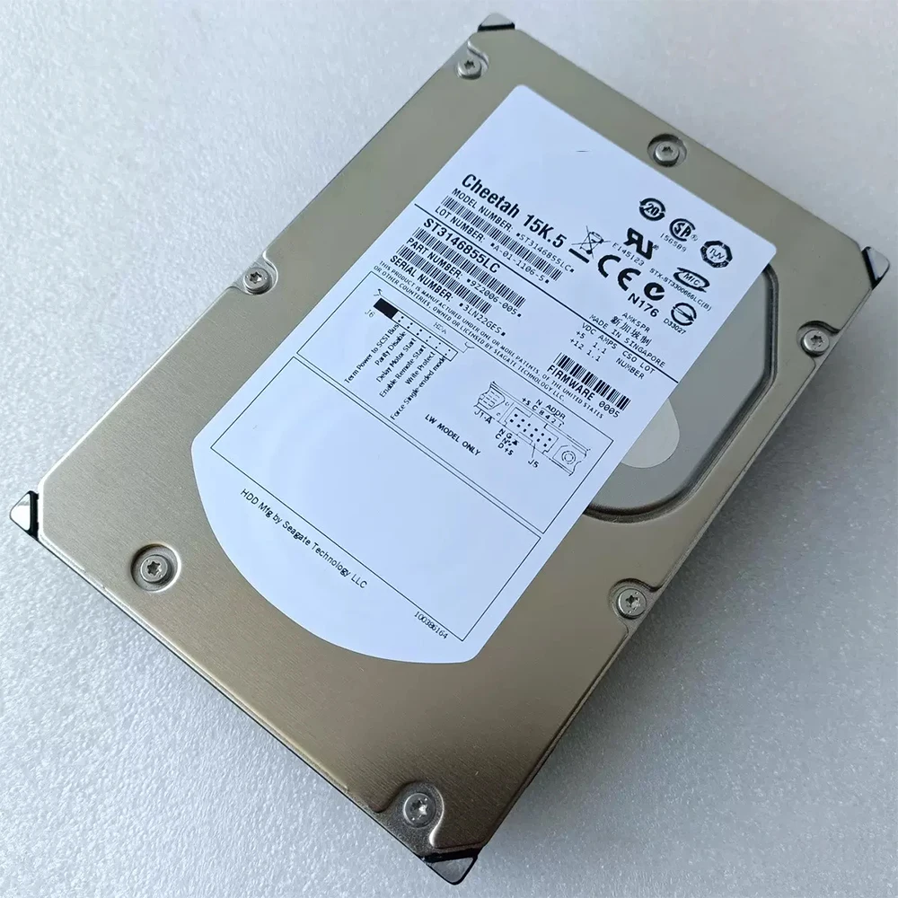 For Seagate ST3146855LC HDD 146G 15K 3.5'' 80 PIN SCSI Server Hard Drive