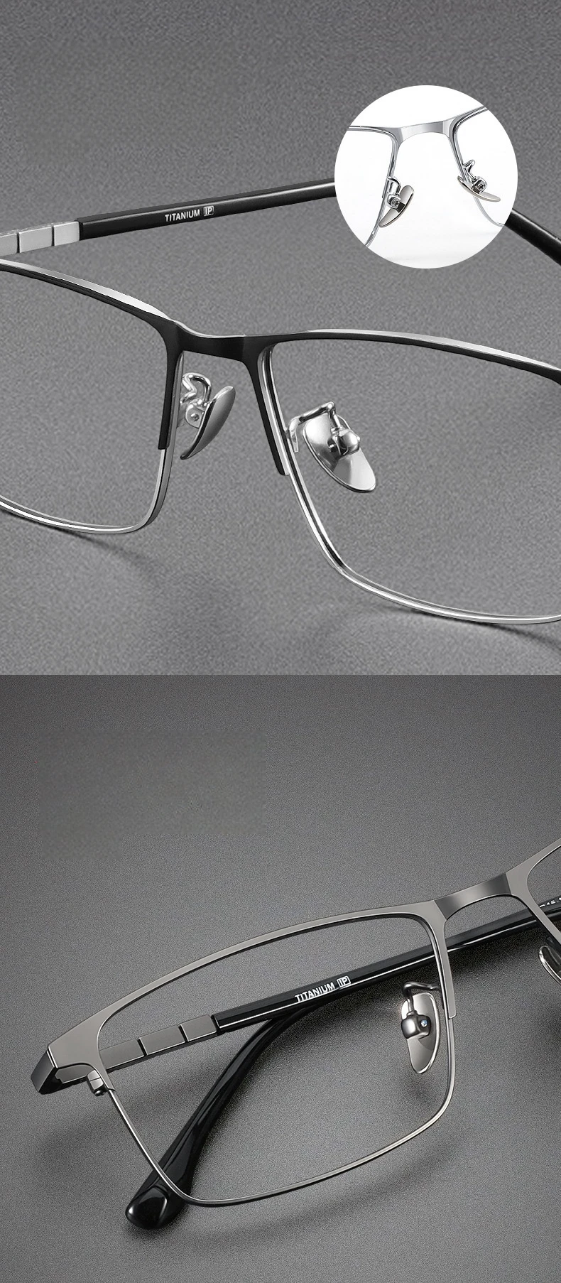 YIMARUILI Ultraleichte Business Luxus Brillengestell Mode Titanlegierung Optische Verordnung Herren Brillengestelle 89188 – Detail 4
