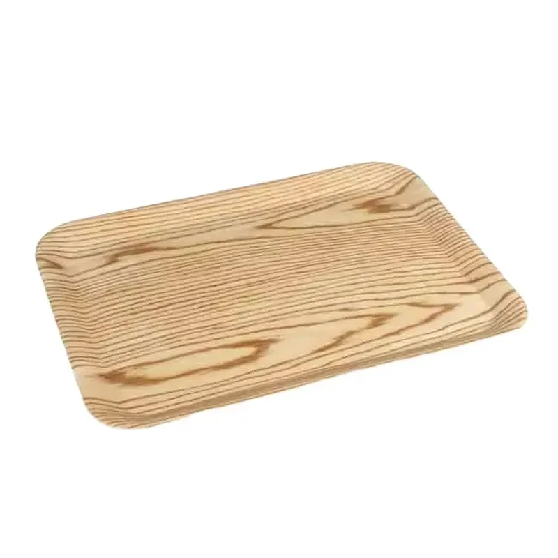 Eco-friendly design popular special design rectangular bamboo fiber tray bamboo skin