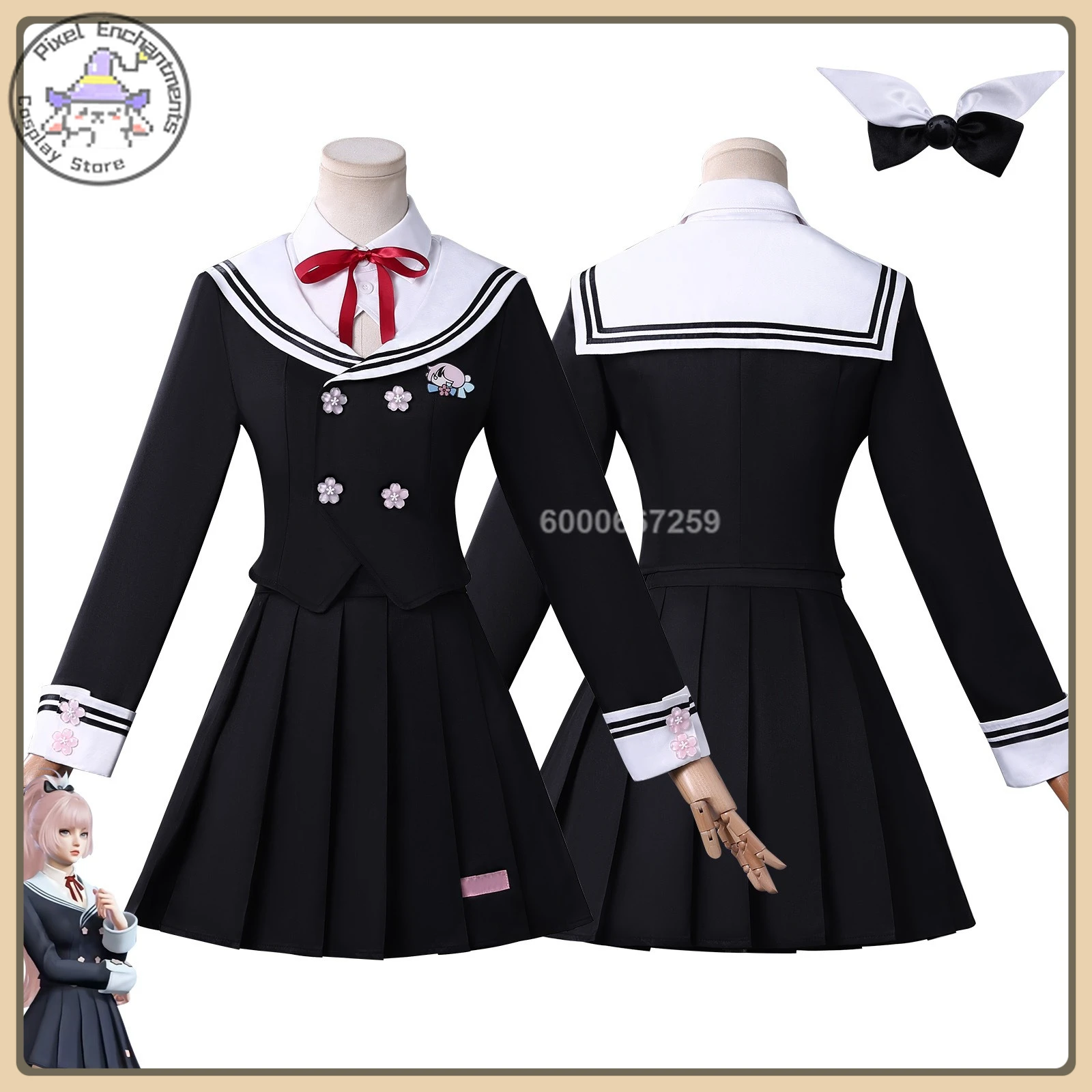 

Naraka: Bladepoint Onmyoji Role Playing Costume Cotton Embroidered Dress + Wig Full Set High Quality Cosplay Costume (Female)