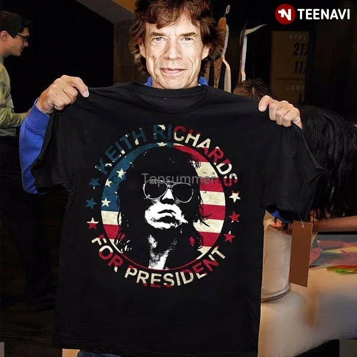 Keith Richards For American President New Version T-Shirt