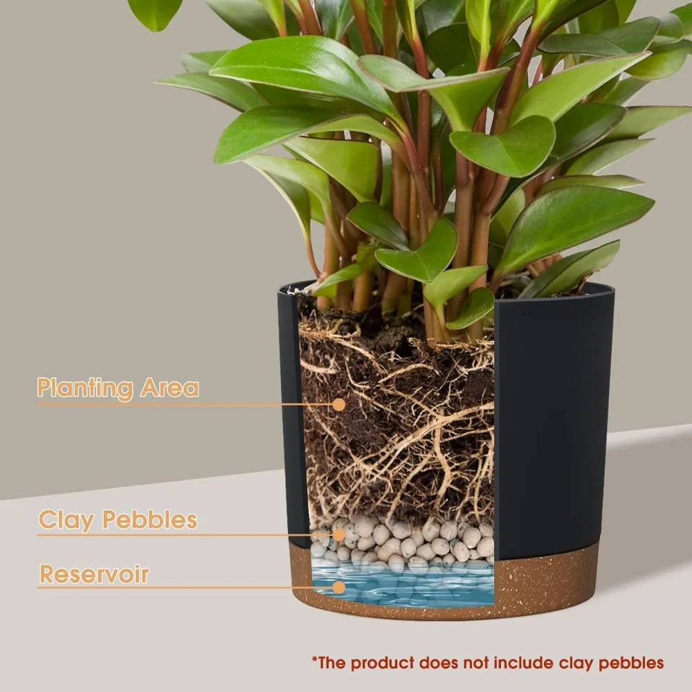 

Plant Pots for Indoor Plants, 2 Pack 12 Inch Pots for Plants, Lightweight Large Planters for Indoor Plants Outdoor Plants
