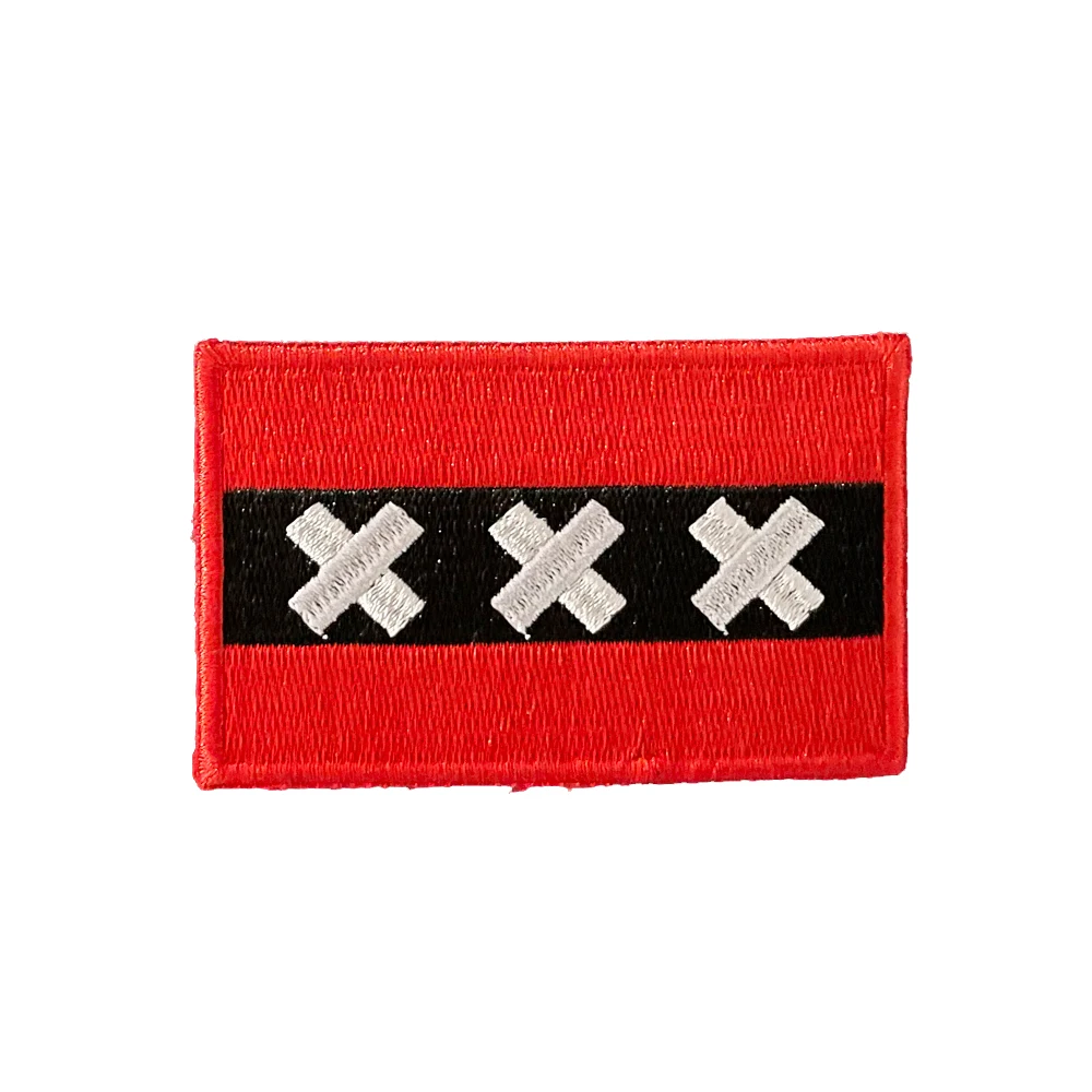 Amsterdam Limburg Rotterdam The Netherlands Holland Of  Flag  Embroidery  Patch Backpack Hat Hole Repair Decoration  Back Glue