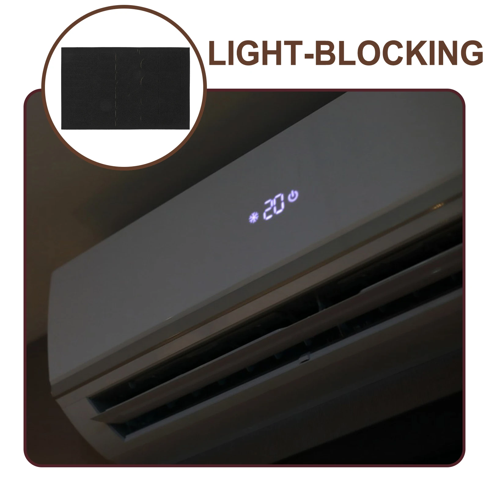 

4pcs Waterproof Blackout Stickers Self Adhesive Led Light Blocking For Electronics Air Conditioner Router Shading Decor Film
