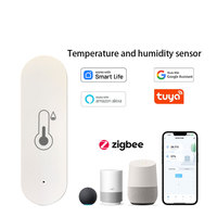 Tuya Zigbee Temperature Humidity Sensor Home Connected Thermometer Compatible With Smart Life Alexa Google Assistant