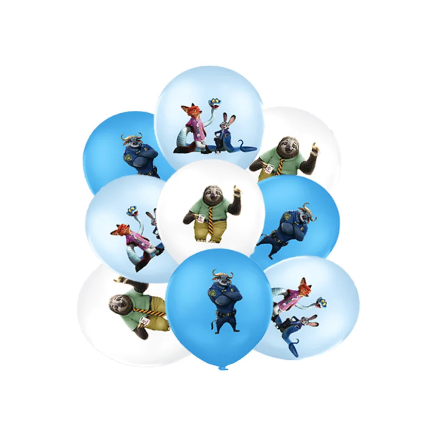 주토피아 생일 파티 장식 풍선 세트 닉과 주디 풍선 어린이 생일 크리스마스 파티 용품 선물 장식