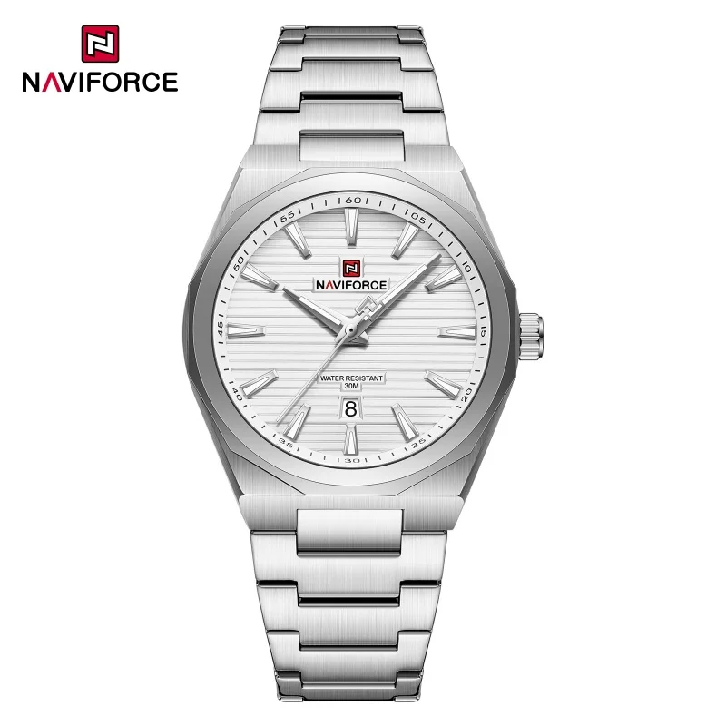 NAVIFORCE Luxury Watch Men’s Military Sports Watches Men's Quartz Date Display Gifts Clock Man Casual Steel Band Wristwatch