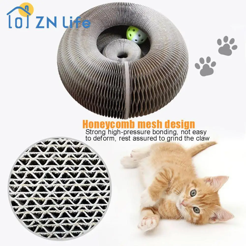 

Scratching Board Toy Paper Organ Cat Grinding Claw Household Universal Pet Accessories Cat Scratching Board With Bell