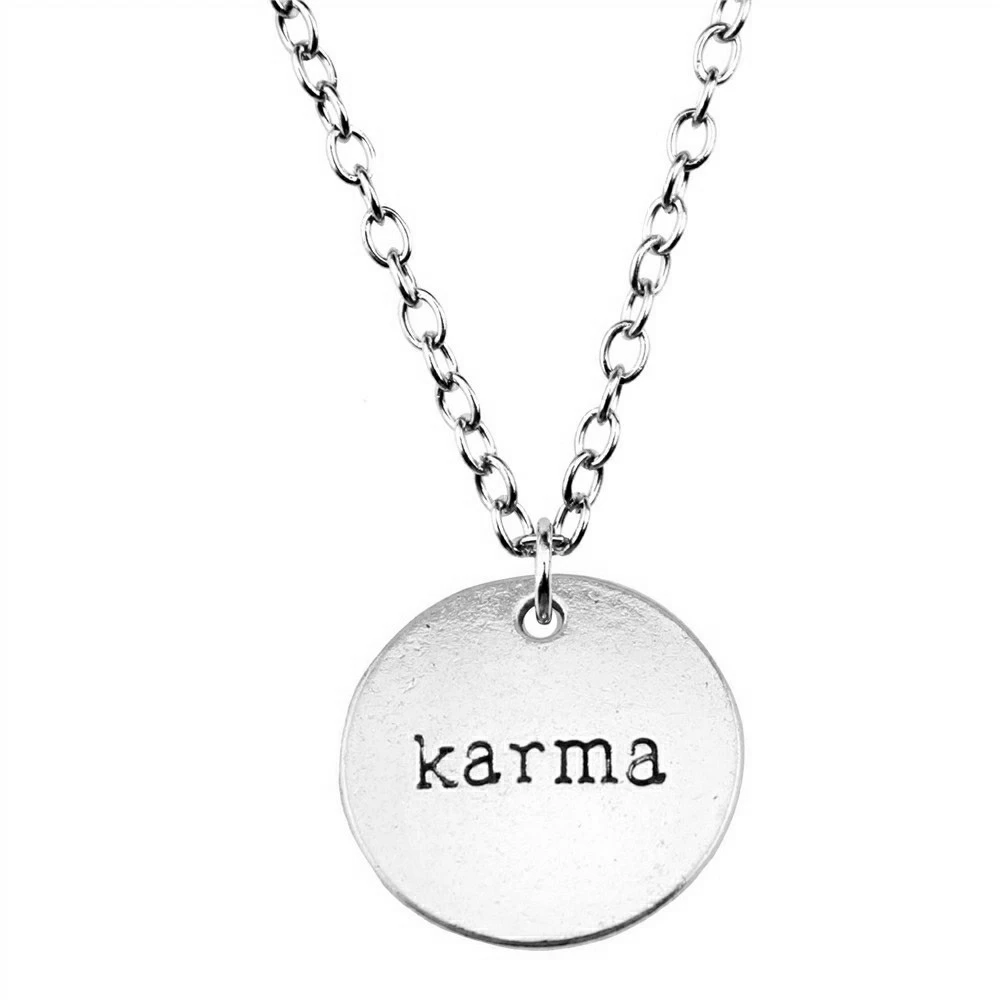 1pcs Karma Pendants And Necklaces Couple Pendants Charms For Jewelry Making Items Chain Length 43+5cm