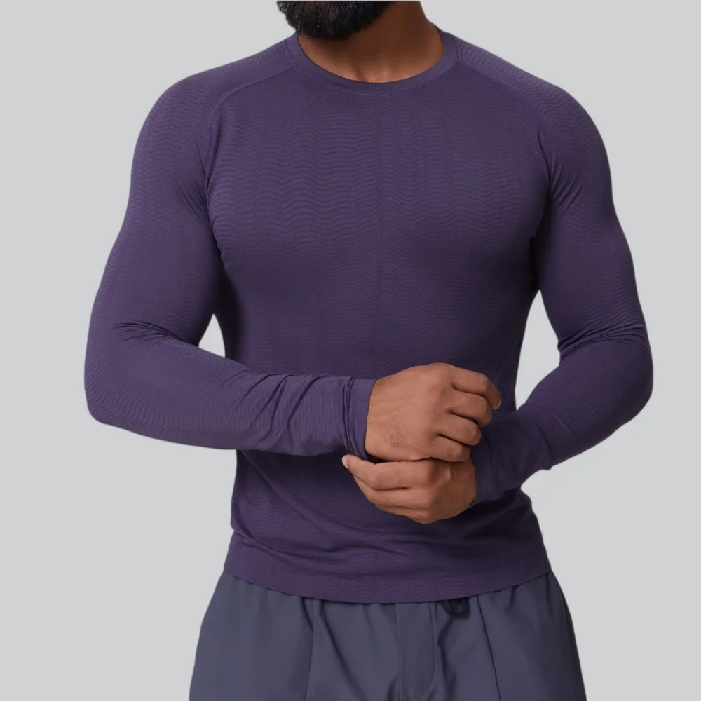 Compression Long Sleeve T-Shirt Gym Tops Men Quick Dry Fitness Sport T-shirt Elastic Gym Training T-shirt Outdoor Sport Tee Top