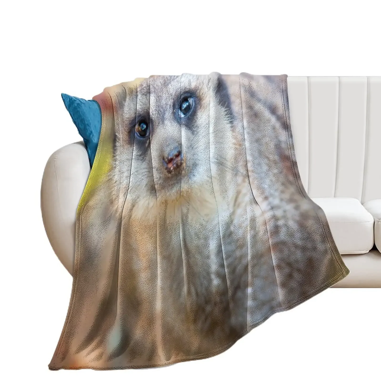 Meerkat Throw Blanket Luxury Decorative Sofas Loose Blankets