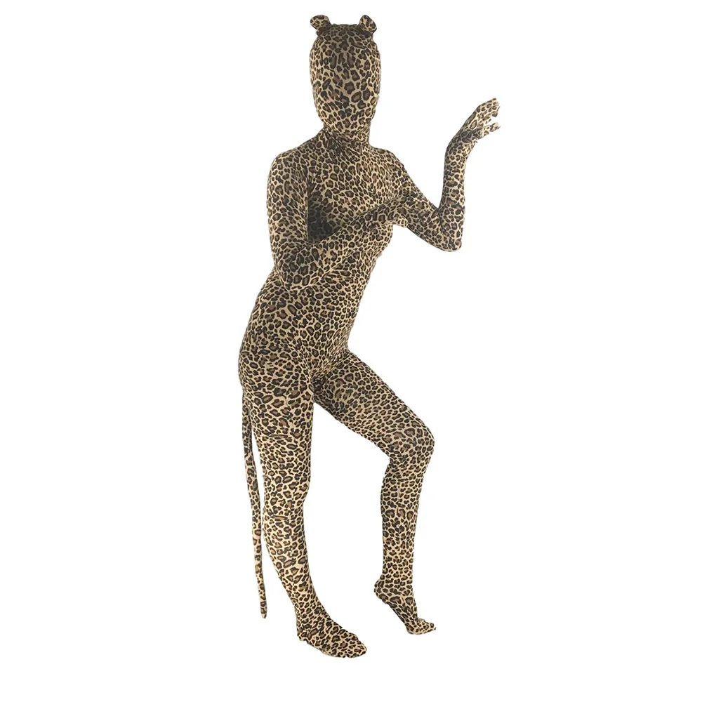 

Jaguar Cheetah Zebra Cosplay Leopard Tiger Zentai Suits Unisex Halloween Carnival Party Outfits Cosplay Leopard Outfits